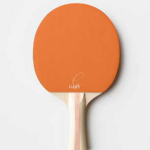 Raquette de ping pong monogrammée orange