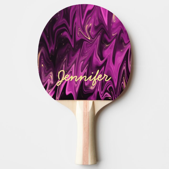 Raquette De Ping Pong Monographie de motif de goth pourpre (Devant)