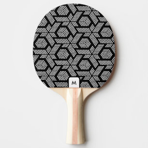 Raquette De Ping Pong Monographie du motif géométrique à points noirs et