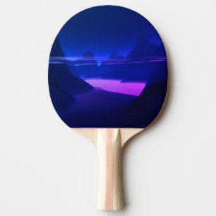 Raquette De Ping Pong Montagne brumeuse pourpre