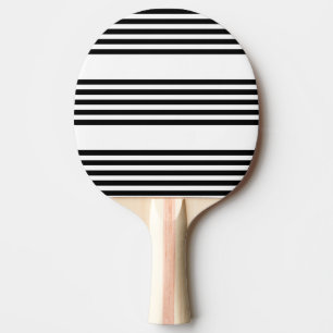 Raquette De Ping Pong Motif à cinq bandes noir et blanc
