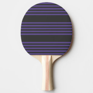 Raquette De Ping Pong Motif à cinq bandes Ultra violet et charbon de boi