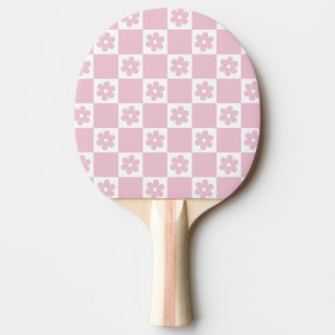 Raquette De Ping Pong Motif à fleurs roses