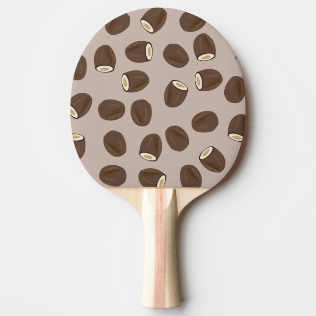 Raquette De Ping Pong Motif à la noix de coco (Devant)