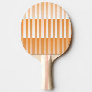 Raquette De Ping Pong Motif à rayures blanches orange