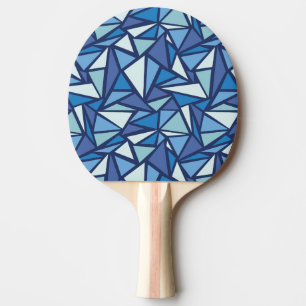 Raquette De Ping Pong Motif Abstrait Blue Ice Crsytal