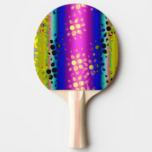 Raquette De Ping Pong Motif Abstrait coloré