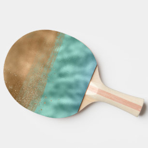 Raquette De Ping Pong Motif Abstrait Coloré de Lagune Tranquille