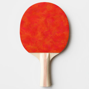 Raquette De Ping Pong Motif abstrait orange rouge