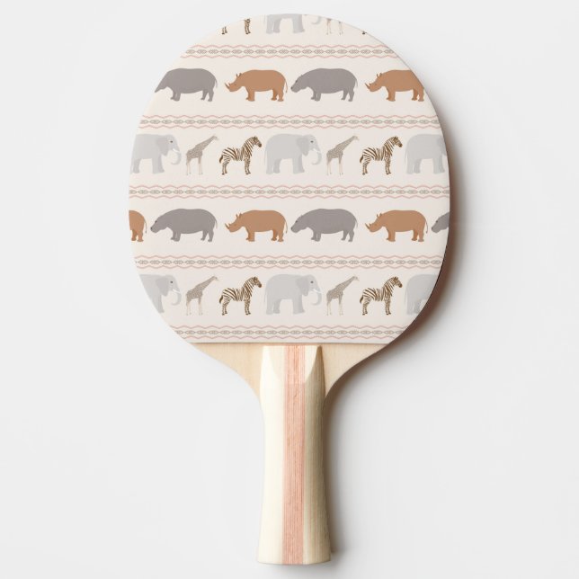 Raquette De Ping Pong Motif africain 1 d'animaux (Devant)