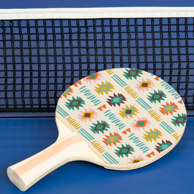 Raquette De Ping Pong Motif amérindien Navajo (Insitu)
