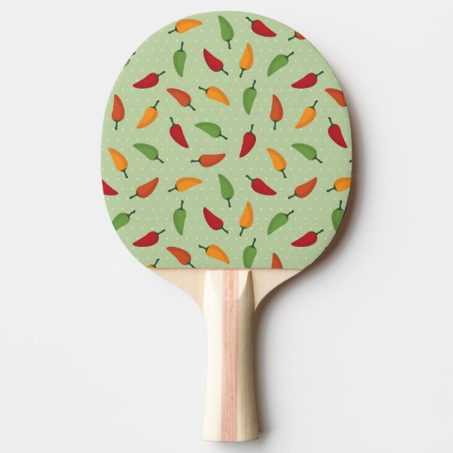 Raquette De Ping Pong motif au piment (Devant)