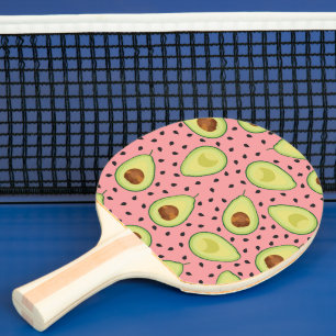 Raquette De Ping Pong Motif Avocado rose