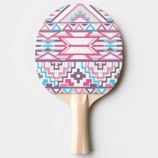 Raquette De Ping Pong Motif aztèque géométrique abstrait 3 (Devant)