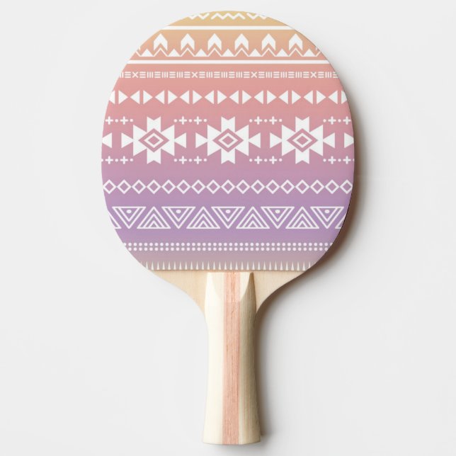 Raquette De Ping Pong Motif aztèque tribal d'ombre (Devant)