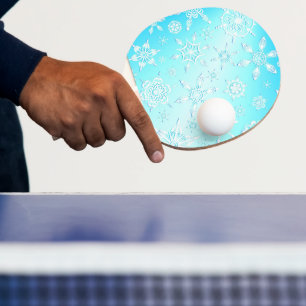 Raquette De Ping Pong Motif Crystal Snowflakes
