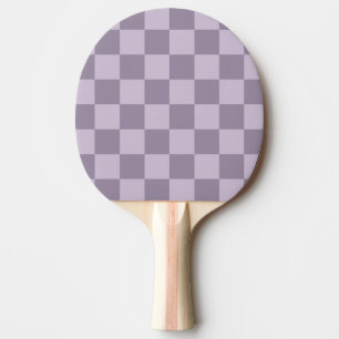 Raquette De Ping Pong Motif damier lavande doux minimaliste