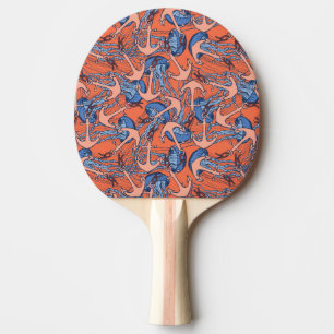 Raquette De Ping Pong Motif d'Ancre et de méduses