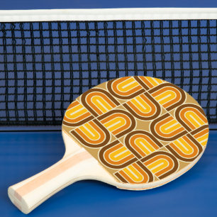 Raquette De Ping Pong motif d'arche géométrique les années 70 style