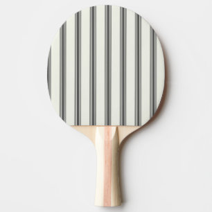 Raquette De Ping Pong Motif de bande verticale en ivoire noir
