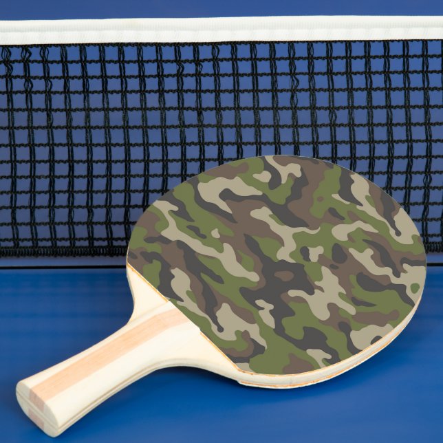Raquette De Ping Pong Motif de camouflage vert (Insitu)