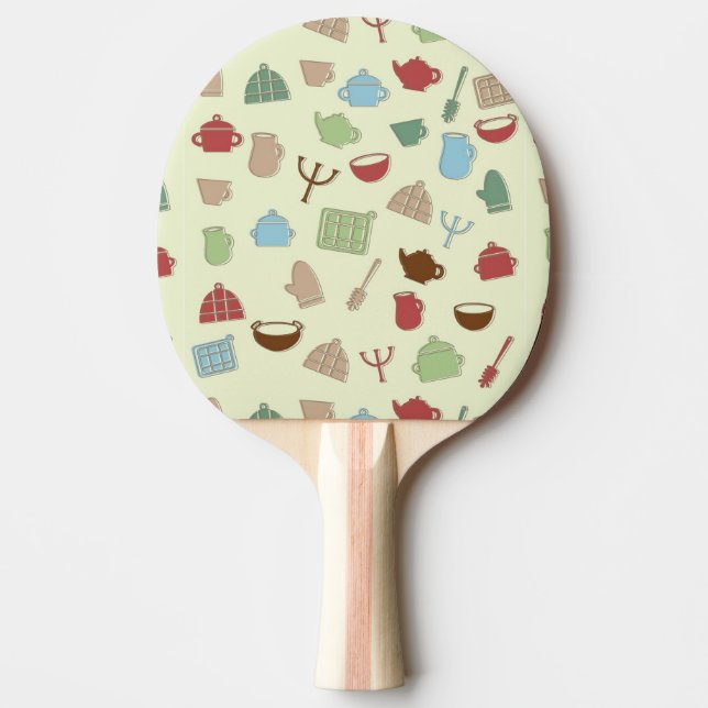 Raquette De Ping Pong motif de cuisine (Devant)