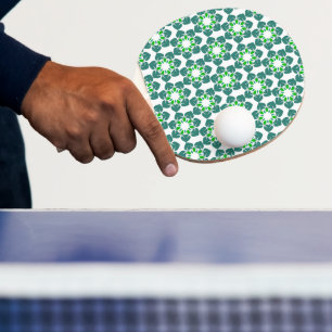 Raquette De Ping Pong Motif de feuille, motif de feuilles, feuilles vert