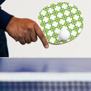 Raquette De Ping Pong Motif de feuille, motif de feuilles, feuilles vert