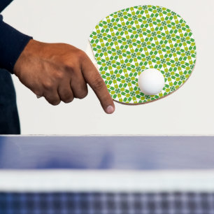 Raquette De Ping Pong Motif de feuille, motif de feuilles, feuilles vert