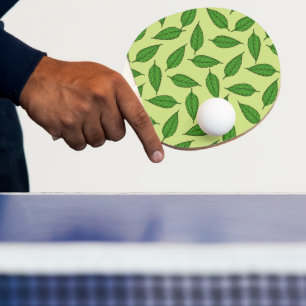 Raquette De Ping Pong Motif De Feuilles, Motif De Feuilles, Feuilles De