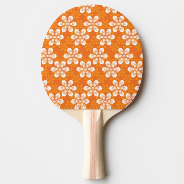 Raquette De Ping Pong Motif de fleurs (Devant)
