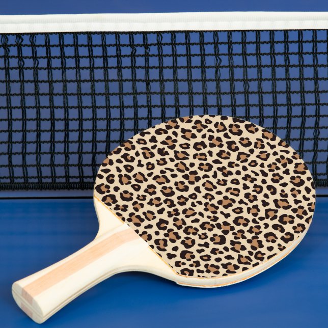 Raquette De Ping Pong Motif de fourrure léopard (Insitu)