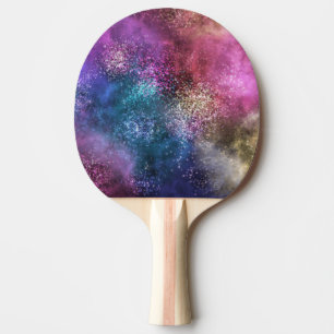 Raquette De Ping Pong Motif de galaxie coloré