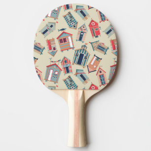 Raquette De Ping Pong Motif de hutte de plage