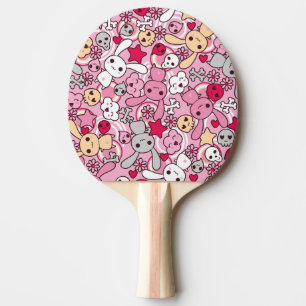 Raquette De Ping Pong Motif de Kawaii