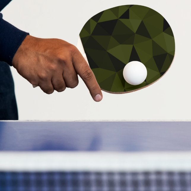 Raquette De Ping Pong Motif de maillage géométrique noir foncé de l'armé (Insitu)