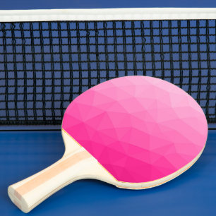 Raquette De Ping Pong Motif de maillage géométrique rose chaud