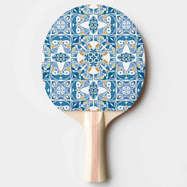 Raquette De Ping Pong Motif de mosaïque portugaise (Devant)