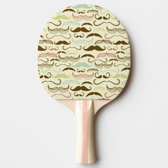 Raquette De Ping Pong Motif de moustache, rétro style 4 (Devant)