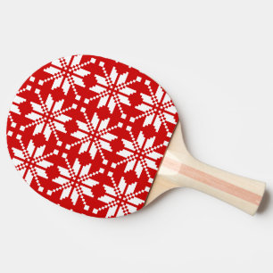 Raquette De Ping Pong Motif de Noël du Flocon de neige de Noël