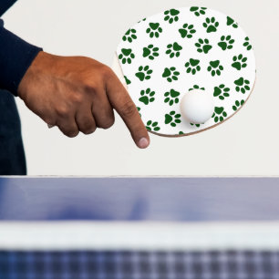 Raquette De Ping Pong Motif De Pâtes, Patrouilles De Chiens, Paws Vertes