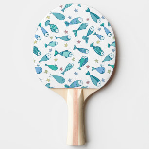 Raquette De Ping Pong Motif De Poisson Et D'Amidon