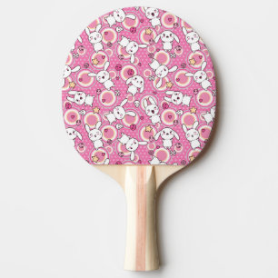Raquette De Ping Pong motif de rose de kawaii