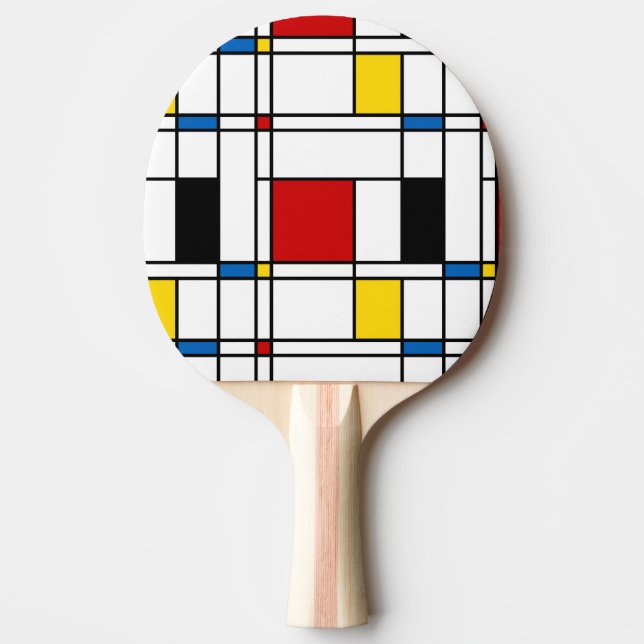 Raquette De Ping Pong Motif de Stijl (Devant)