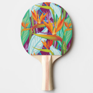 Raquette De Ping Pong Motif de Strelitzia