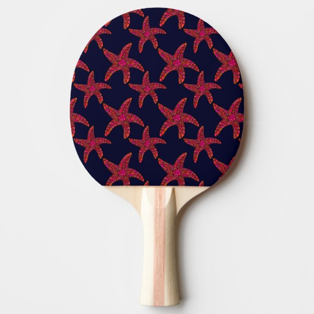 Raquette De Ping Pong Motif de style d'étoiles de mer (Devant)
