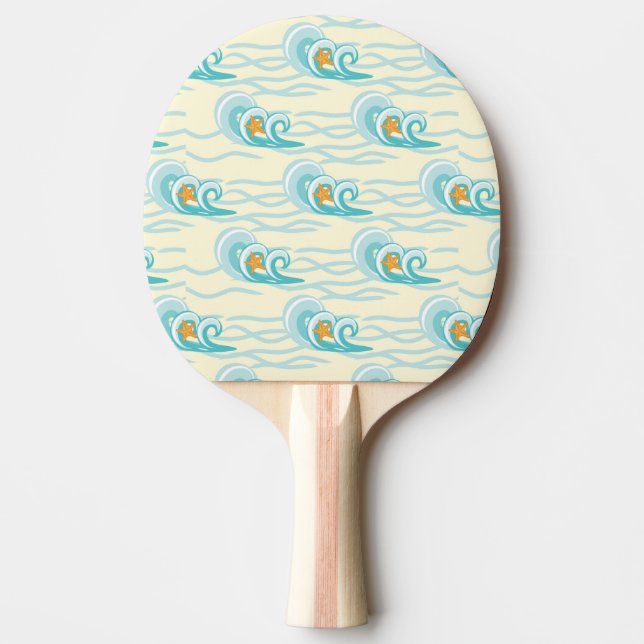 Raquette De Ping Pong Motif de vagues mou (Devant)