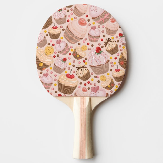 Raquette De Ping Pong Motif des petits gâteaux de célébration (Devant)