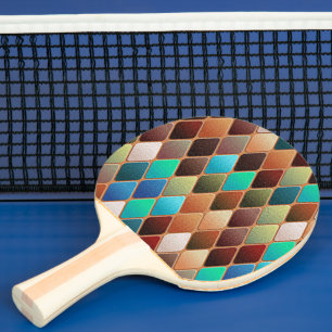 Raquette De Ping Pong Motif Diamond coloré