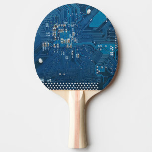 Raquette De Ping Pong motif d'ordinateur de carte de circuits électroniq